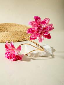 1 chiếc vòng tay kiểu Bohemian đính hoa 3D bằng vải, món quà tuyệt vời dành cho thanh thiếu niên và bạn bè. - Nhiều màu - Xem 5