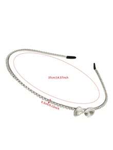 1 chiếc băng đô cài tóc hình bướm đính đá sang trọng, thiết kế tối giản tinh tế dành cho nữ. - Bạc - Xem 3