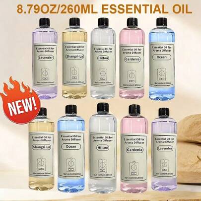 260ml/8.79oz , Ocean, Gardenia, Lavender, And Shangri-La Fragrance Essential Oils - Large Capacity Essential Oils - Multi-Purpose Home Fragrance Oil - Perfect For Holidays, Suitable For Home Room Decor
