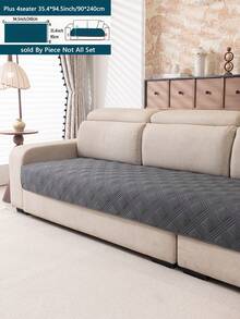 1件防滑坐垫套，家具保护套，沙发套，适用于所有沙发类型，可机洗 - 深灰色 - 查看 5