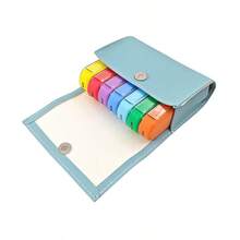 7-Day Pill Organizer With 4 Compartments Per Day, Faux Leather Case - Multicolor - View 12
