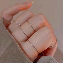 Delicate Stackable Ring Set For Women, 3 Sizes Minimalist Rings, Hypoallergenic For Daily Wear - Gold - View 7