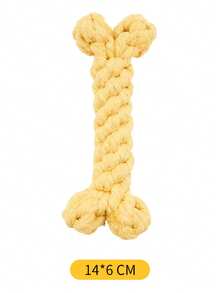 1个骨头形状棉绳狗玩具，宠物耐咬耐用编织棉绳玩具，宠物磨牙玩具 - 彩色 - 查看 18