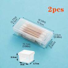 6/5/4/3/2/1pcs Portable Transparent Small Item Storage Box, Medicine Box, Travel Organizer, Bathroom Organizer, Cotton Swab Box, Toothpick Organizer, Dust-Proof Storage Box, Transparent Plastic Container Wholesale - Multicolor - View 13