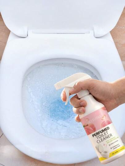 Toilet Micro-Bubble Fragrant Toilet Cleaner, Bathroom Supplies, Suitable For Almost All Toilets, Effectively Removes Urine Stains, Dirt And Mineral Deposits. For Best Results - Lightly Spray The Toilet Cleaner On The Inside And Edges Of The Toilet, Let It Sit For 5 To 10 Minutes, Then Scrub With A Brush.