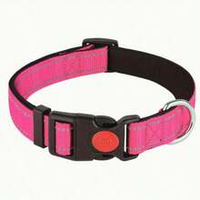 1pc Adjustable Soft Padded Breathable Nylon Reflective Dog Collar, Suitable For Dogs - Multicolor - View 10