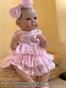 Bettie Doll head 1-4 18吋全身柔軟乙烯基Betty重生娃娃，解剖構造正確女嬰，手作新生兒娃娃，附彩繪頭髮，兒童陪伴理想生日禮物 - Reborn Baby - 查看 8