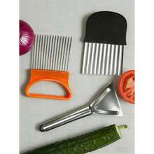 Stainless Steel Onion Needle, Meat Tenderizer, Onion Fork, Multi-Function Onion Clip Slicer, Potato Clip Slicer, Tomato Slicer, Onion Fixing Holder, Fruit & Vegetable Slicer, Fruit & Vegetable Fixing Holder - Multicolor - View 7