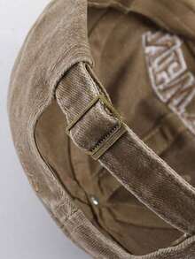 Letter Embroidery Washed Vintage Baseball Cap New York Women's Baseball Cap Washed Baseball Cap - 1件-棕色 4線 - 查看 5