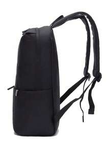 大容量女士户外商务经典背包，休闲背包，通勤轻便简约黑色背包，男士学生日常背包，笔记本电脑包，文具盒，教师圣诞礼物，尖叫背包，圣诞冬季礼物 - 黑色 - 查看 4