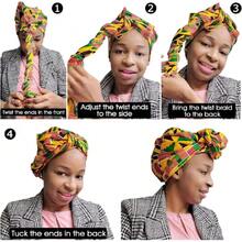 Novarena - Women's Head Wraps - 70 Inch African Hair Scarf - Turbans, 42543434 - Maroon - View 6