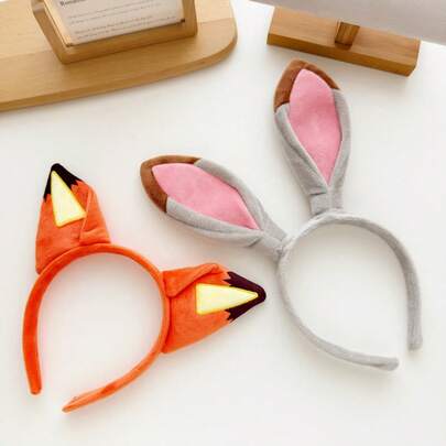 1pc Cute Fox Ear Headband, Rabbit Ears Hair Hoop, Sweet Animal Hair Clip, Funny Accessory For Women