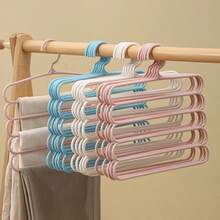 3/5/10pcs Multi-Functional Scarf Rack, 5-Layer Plastic Non-Slip Scarf/Tie Organizer Holder - Multicolor - View 1