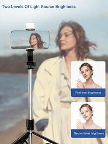 67"/1.7m Extendable Phone Selfie Stick Tripod - Versatile Smartphone Tripod With 360° Rotation, Compatible With IPhone 16/15/14/13/12/11 Pro/XS/XR/X/8/7 Plus And All Phones - one-size - View 6