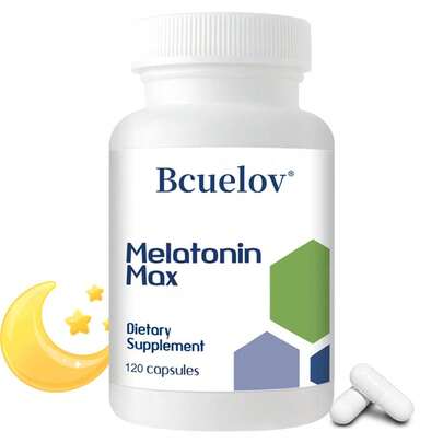 Melatonina 10 mg, vegetariana, sin OMG ni gluten, suplemento dietético para un sueño profundo, reparador y prolongado.