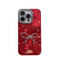 1pc 3D Flower & Bow Decor Phone Case, Shockproof Fashionable Phone Cover For IPhone - Multicolor - View 7