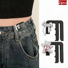 2/3/4/5/6/8pcs Fashion Denim Waist Cincher Buckles, No Sewing No Punching Quick Waist Adjustable Buckle, Suitable For Fixing Waistband Of Jeans, Shirt Cuffs, Multi-Purpose Decorative Clips, Various Styles, Fashionable And Elegant Waist Accessory - Style - View 22