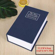 Caja fuerte falsa de libro de 11,5 * 8 * 4,5 cm / 4,5 * 3,15 * 1,77 pulgadas con llave, caja de almacenamiento oculta, caja de almacenamiento estilo diccionario, decoración de oficina en el hogar, caja de almacenamiento secreta WGM3 - Versión mini llave - Ver 16