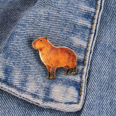 Capybara Enamel Brooch Pin Fashion Dinosaur Decorative Brooches Ornaments Lapel Bag Badges Jewelry Gifts