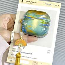 New Chinese Style Retro Apple Pro 3/Pro 2/4th Gen Earphone Case, Anti-Drop Protective Cover, Holiday Gift, Suitable For Girlfriend - Green - View 14