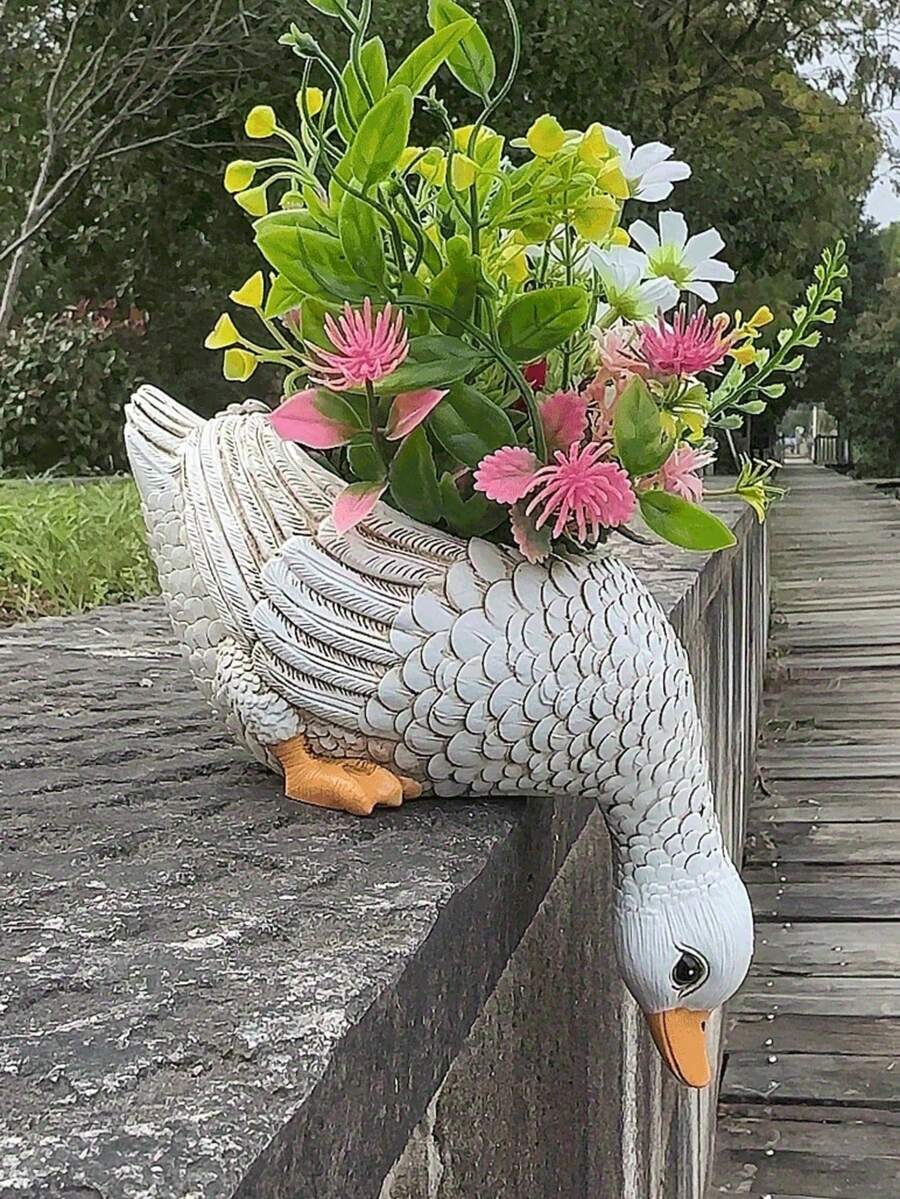 Creative Animal Flower Pot Decor, Realistic Animal Flower Pot For Outdoor Garden, Balcony And Yard Interesting Potted Plant Decoration