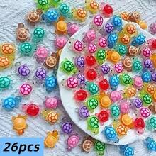 26pcs/50pcs/100pcs Mixed Color Turtle Glow-In-The-Dark Lights | Mini Turtle Decorations, Suitable For Easter, Birthday, Ocean Party, Holiday Decor, Dreamy Theme, Random Color, Resin Material - Multicolor - View 10