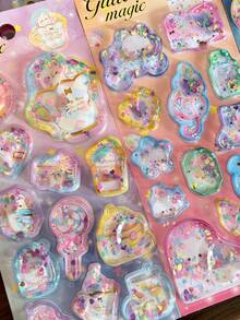 3D立体贴纸，可爱卡通趣味水瓶笔记本贴纸，学生文具 - color - 查看 3