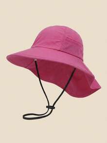 1-2岁 2-6岁 6-10岁 儿童防晒帽 夏季婴儿遮阳帽 幼儿遮阳帽 男女童薄肩披肩大帽檐渔夫帽 - 1PC - 查看 28