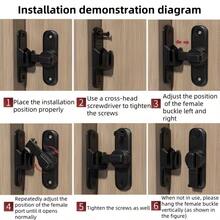 Durable Anti-Theft Door Handle With 90°/180° Adjustable Sliding Pin, Metal Tamper-Proof Lock, Manual Control, Painted Surface, Suitable For Bathroom And Home Security, Modern Door Lock, Sturdy Structure - Multicolor - View 12
