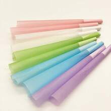 30/50/100/200张装 Rainbow 特大号卷烟纸，天然预卷烟纸，卷烟纸长度109毫米，含烟嘴和包装管，超薄慢燃喇叭形卷烟纸，吸烟配件 - 查看 5