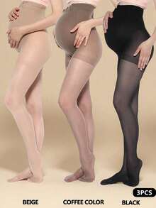 Black Thin Maternity Pantyhose | Mature Minimalist Style | Suitable For Spring, Summer, Autumn Daily Wear - Multicolor - View 36