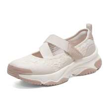 Skechers 女款休閒鞋 MOONHIKER 系列 魔鬼氈瑪麗珍粗底運動鞋 日常休閒舒適運動鞋 適合外出 177604-NAT - 自然色 - 查看 1