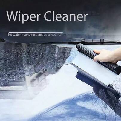 1 pieza Raspador de coche de silicona suave - Limpiador de ventanas portátil resistente a los arañazos, seca eficazmente, limpia de forma segura el cristal y el parabrisas, accesorio esencial para el detallado del coche, herramienta de limpieza del parabrisas, la silicona suave no daña la pintura Limpiacristales de lavado de coches