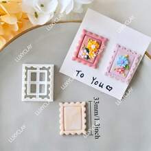 Embossed Postage Stamp Polymer Clay Cutters For Earrings And Jewelry Making, Scalloped Rectangle And Oval Design Soft Pottery Clay Molds For Pendant & Necklace Decoration Making - White - View 10