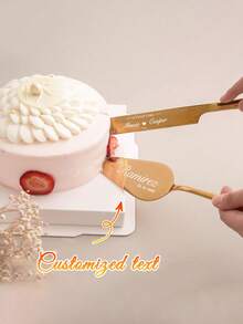 Juego personalizado de utensilios para cortar la tarta de boda, Juego personalizado de cuchillo para cortar la tarta de boda, Cuchillo para tarta de boda, Cubertería para postres de boda - Multicolor - Ver 2