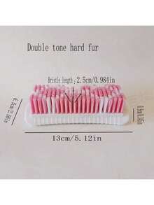 1 pieza Cepillo de zapatos de cerdas duras de plástico grueso, cepillo de limpieza multifuncional - A - Ver 2