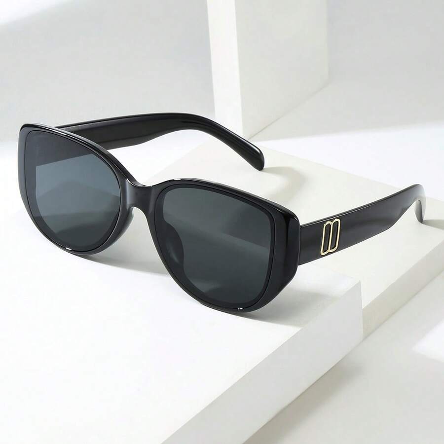 1pc Unisex Retro Minimalist Fashion Glasses, Suitable For Travel, Leisure, Party, Beach, And Daily Wear - Multicolor - View 1