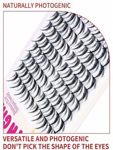 100pcs Cartoon False Eyelashes, Lightweight European And American Segmented Thick Sunlight Big Eyes Eyelashes, Natural Cartoon Eyelashes DIY - C - View 6