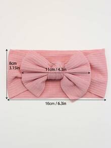 Set de 5 diademas elásticas suaves con moño para bebés niñas recién nacidas, accesorios para el cabello de estilo diario, regalo para niñas de 0 a 3 años - Multicolor 5 piezas-C4 - Ver 6