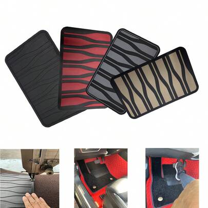 Alfombrilla de piso de General Motors - Resistente al desgaste - Alfombrilla de pedal cosida - Accesorio interior - Almohadilla para talón y pie - Cubierta de pedal - Alfombrilla de cloruro de polivinilo negro de General Motors