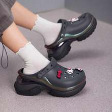 Dép lê/sandal nữ kiểu retro ClogBAE Little Dolphin, dép lê đơn giản thoải mái hàng ngày, kiểu dáng mùa hè 2026, mã sản phẩm 212811-0LD - đen - Xem 2