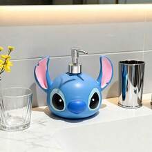 Stitch Shaped Lotion Bottle, Big Head Cartoon Character Shaped Pump Bottle, Large Empty Bottle For Shower Gel, Shampoo Refill / Stitch Cute Star Baby Lotion Refill Bottle, Creative Cartoon Pump Dispenser, Large Capacity Hand Wash Liquid, Shower Bottle - Multicolor - View 6