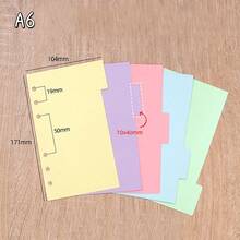 5PCS A5/A6 Binder Dividers Vertical Tabs Page For 6-Holes Ring Binders Notebooks Travel Diary Journal Personal Planner - Sets - View 10