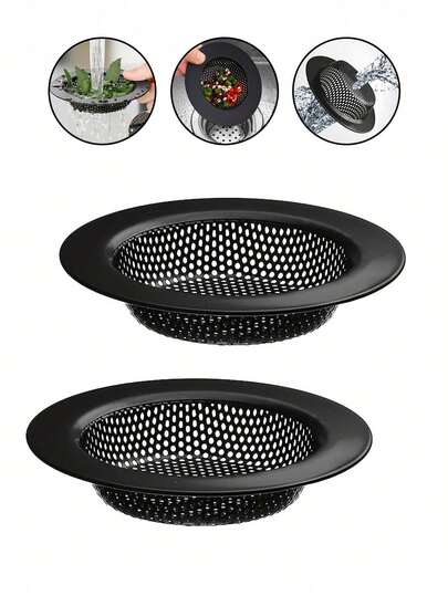 1/2 件装不锈钢厨房水槽滤网，可清洗水槽过滤器，厨房配件