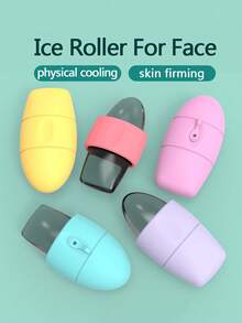1pc Silicone Ice Facial Massage Roller, Cooling Ice Tray Mold For Face Skin Care, Ice Therapy Beauty Tool - Rectangle - View 2