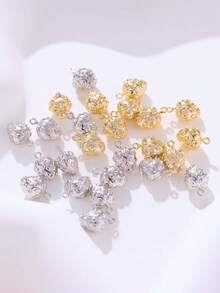 3件套DIY水果吊坠，铜镶嵌锆石，18K镀金葡萄吊坠，精致百搭，可制作成耳环、项链、钥匙扣和其他珠宝吊坠。 - DIY水果吊墜 - 查看 2