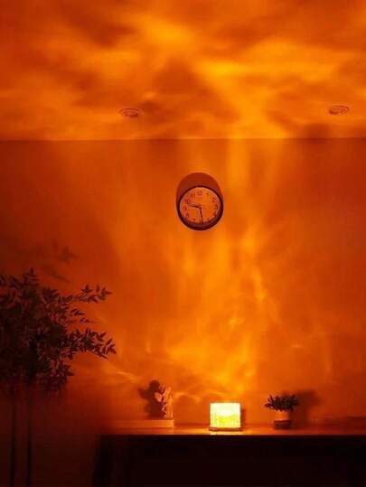 1pc Water Wave Northern Lights Square Lamp, 16 Lighting Colors, Touch & Remote Control, Creates Romantic & Cozy Ambiance, RGB Mood Lighting, Suitable For Bedroom, Holidays, Parties