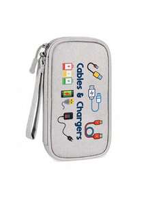 1. Túi đựng phụ kiện điện tử du lịch, in hình cáp và sạc dự phòng, phụ kiện du lịch thiết yếu - Túi đựng đồ kỹ thuật số nhiều ngăn, khóa kéo, túi đựng phụ kiện điện tử di động để đựng cáp sạc, ổ cứng ngoài và sạc dự phòng. - Nhiều màu - Xem 20