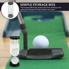 4个装塑料高尔夫球收纳盒，透明管状高尔夫球架，带盖，高尔夫球收纳整理器 - A - 查看 3