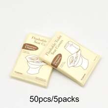 20/50/100pcs Disposable Toilet Seat Covers - Portable Toilet Seat Paper Liners, Flushable, Suitable For Bathroom, Travel, Camping, Hotel And More - Multicolour - View 6